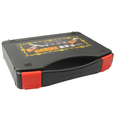 Foil tools hard case with red latches and printed label