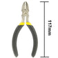 Diagonal pliers with 11 mm jaw opening and yellow-and-black handles, 5 in