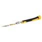 Carving knife with replaceable blade and extra insert, black and yellow handle