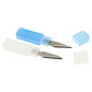 Carving knife set with replacement blades in blue and white holders