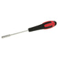 Black and red 4mm socket head screw driver with silver shaft, angled view