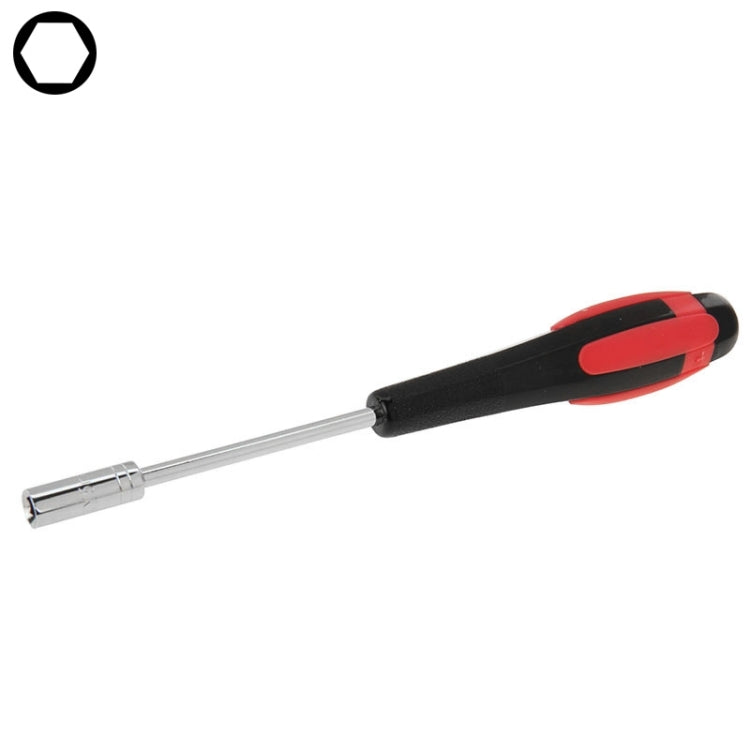 5mm socket head screw driver, black handle with red accents, 16.5mm length