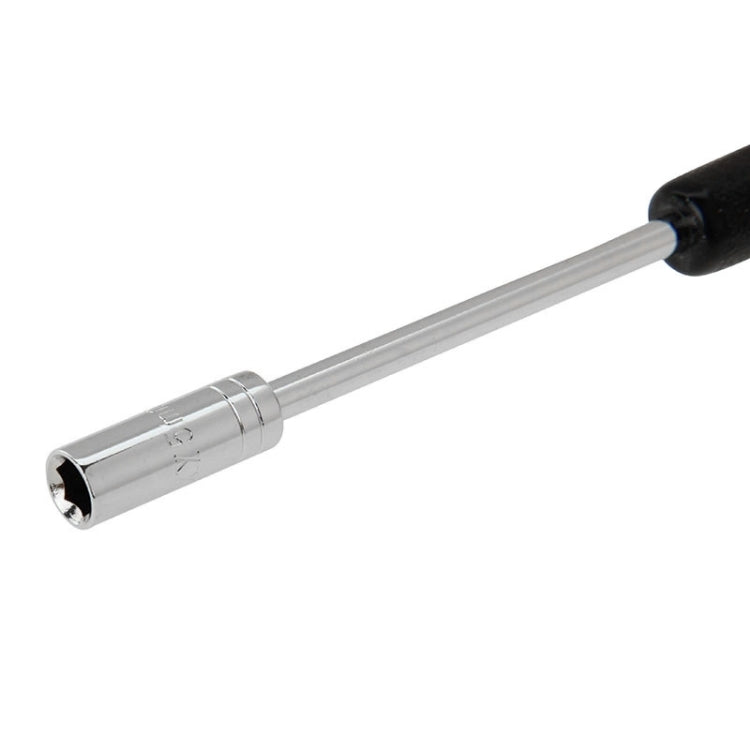 5mm socket head screw driver socket tip on chrome shaft, black-and-red handle