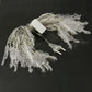 30-LED light string with clear bulbs and white power connector on silver wire