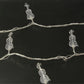 30-LED light string with evenly spaced clear bulb clusters on twisted wire