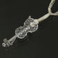 Close-up of clear LED bulb on 30-LED light string with twisted wire leads