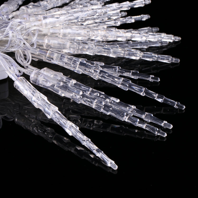 Close-up of clear LED bulb tips on a multi-strand light string