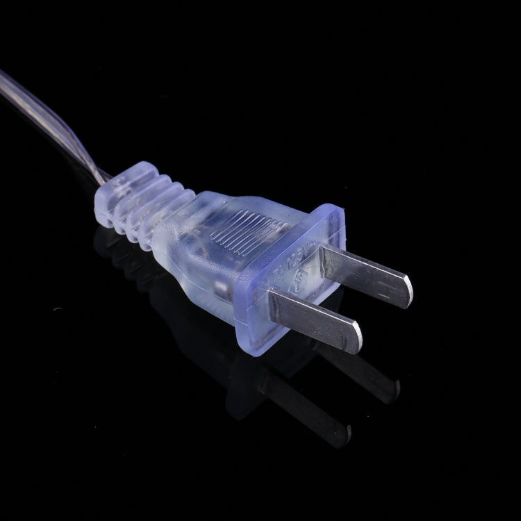 Clear LED plug-in connector with attached light cable for string lights