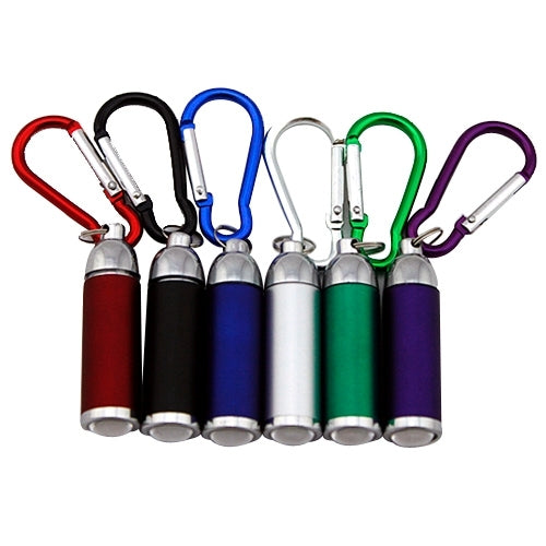 Assorted color carabiner keychain buckles with metallic caps and hooks