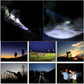 SK68 180lm zoom lens LED flashlight showing bright focused light beam