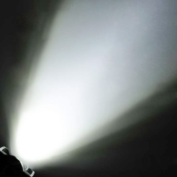 Bright flashlight beam with dark surrounding glow
