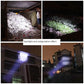 Black mini LED flashlight spotlight effect on a surface