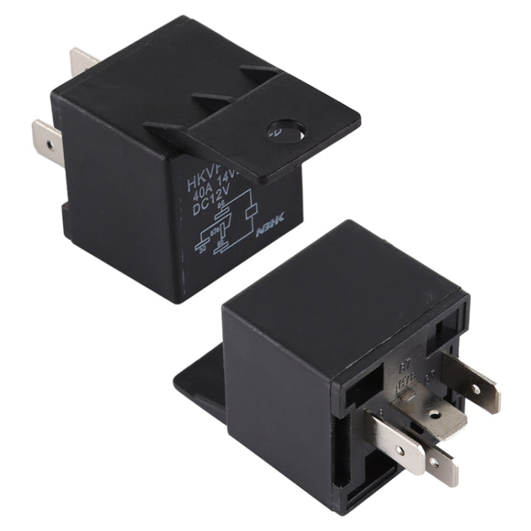 Black power relay module for GPS vehicle tracker with wiring terminal and voltage markings