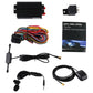 GPS vehicle tracker kit with wiring harness, antenna, and small mounting module accessories