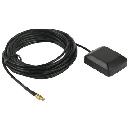 Active GPS antenna with black 3m cable, small rectangular puck, MCX connector