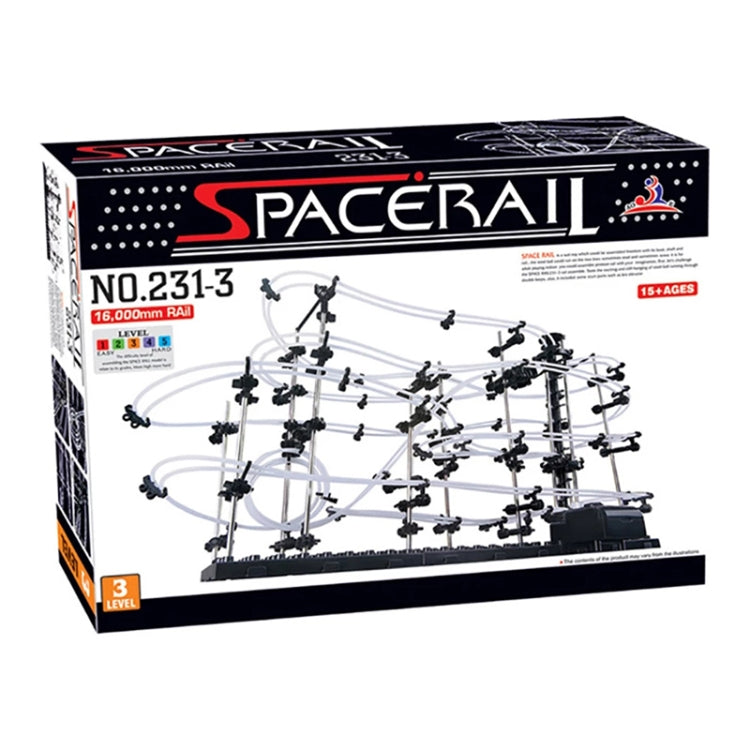 SpaceRail rollercoaster model kit box with NO.231-3 text and track diagram