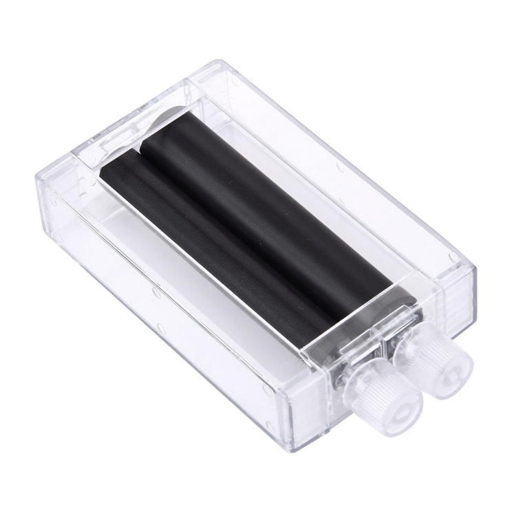 Money printer trick toy with transparent casing and two black rollers
