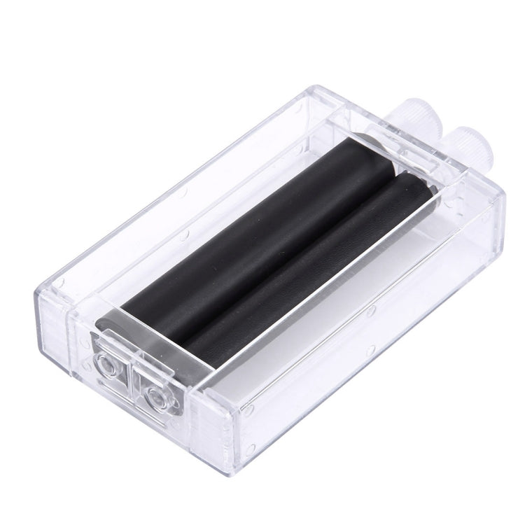 Money printer trick toy in clear case showing black roller cartridge