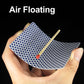Blue grid air-floating magic card toy held in hand with wooden sticks and red tips