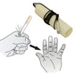 Magic cigarette vanish trick set: cream tube with black ties and cigarette stick prop