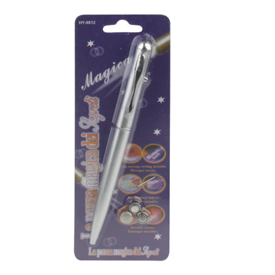 UV light pen in retail blister pack with purple magic-themed header