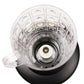 Clear plastic mug reservoir with central power nozzle on black base