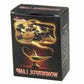 Magic trick packaging box with golden artwork and teapot icon