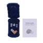 Blue case with hearing aid inserts and ITE hearing aid operation manual
