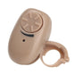 Wireless hearing aid with beige body, ear hook, and face grille