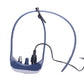 Anti-barking dog collar with wired contact contacts and adjustable strap loop