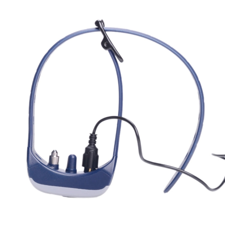 Anti-barking dog collar with wired contact contacts and adjustable strap loop