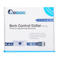 Retail package for anti-barking dog bark control collar, showing collar image and branding