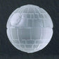 White sphere ice cube form with detailed grid planet design