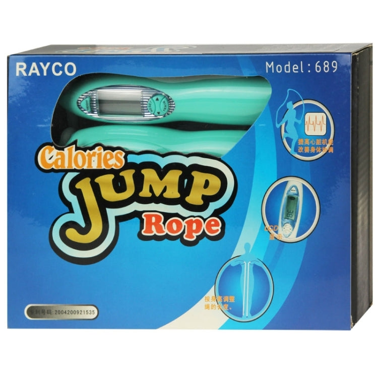 RAYCO JUMP rope product box showing teal handle and jumping rope graphics