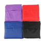 Set of foldable nylon grocery pouches in purple, red, blue, and black