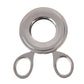Stainless steel boiled egg shell cutter tool, circular ring with three gripping handles