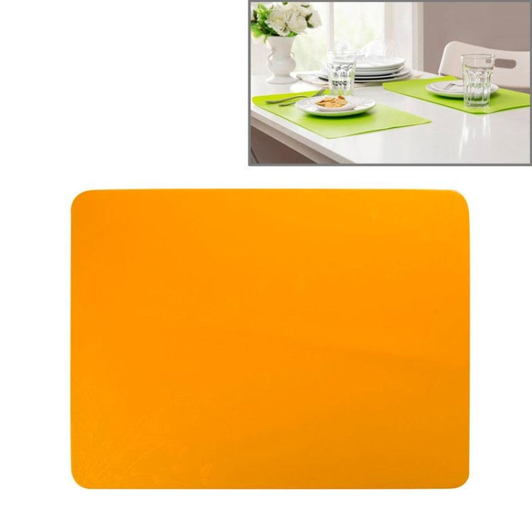 Orange silicone heat-insulation mat, rectangular, 40x30 cm
