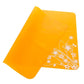 Orange silicone heat-insulation mat with white floral corner design, 40x30 cm