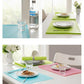 Silicone heat-insulation mats in green, pink, and blue, 40x30 cm