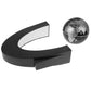 Black C-shaped magnetic levitation base with floating globe