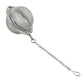 Large stainless steel mesh tea infuser ball with long chain and hanging hook