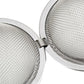 Close-up of stainless steel mesh infuser halves with hinge clasp