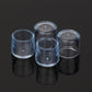 Clear 21mm pipe chair leg caps, set of four, translucent with center mounting pin