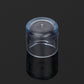 Clear 21mm pipe chair leg cap, translucent top with center mounting pin