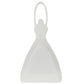 White triangular dustpan scoop with hanging loop handle