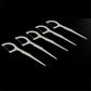 Wide-type flossing toothpicks, white ABS, diagonal line of five