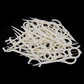 Wide-type flossing toothpicks, white ABS, loose bundle with threads