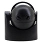 Black infrared motion sensor switch, top view with two adjustment knobs on dome