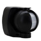 Black infrared motion sensor switch side view with curved housing and lens window