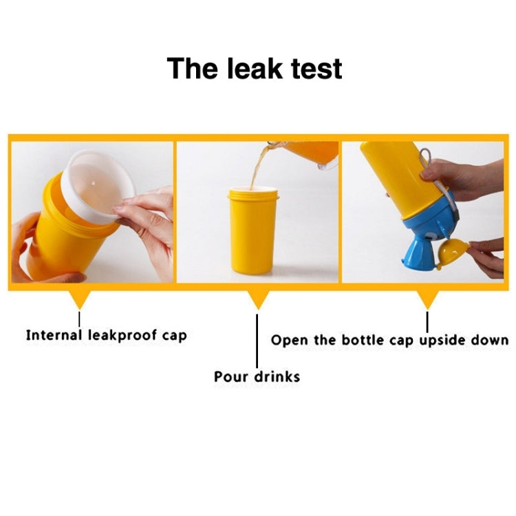 Kids leakproof urinal bottle with internal cap and pour-drink design